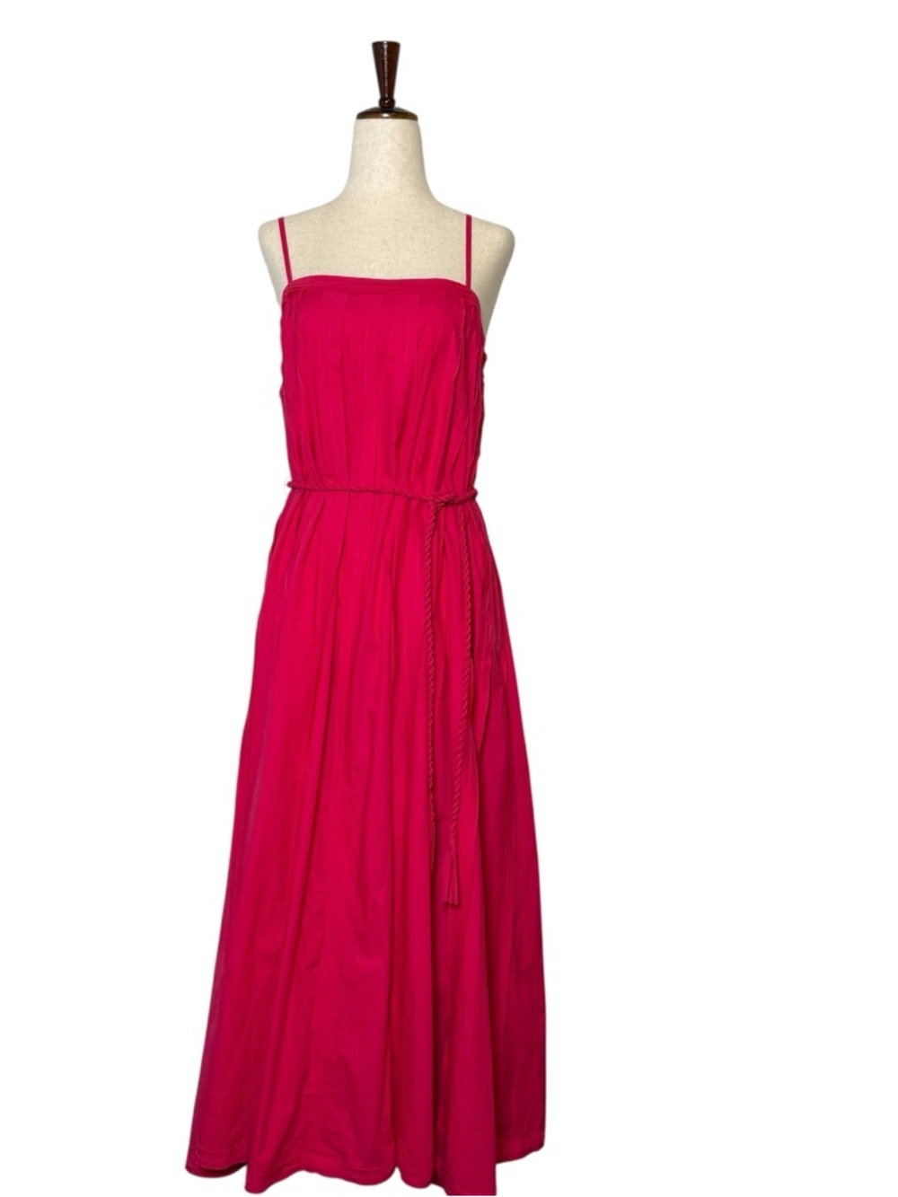 Ulla Johnson Leela Orchid Pink Midi Dress Rope Tie Waist NWT Size 2 - Picture 3 of 16